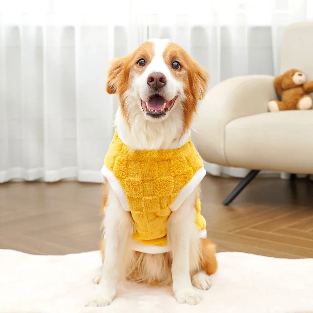 Winter Flannel Dog Sweater Pullover – Warm Pet Clothing for Small to Large Dogs