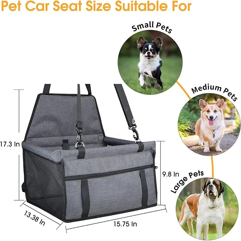 Waterproof Dog Car Seat Cover Hammock – Foldable Rear Seat Pet Travel Protector
