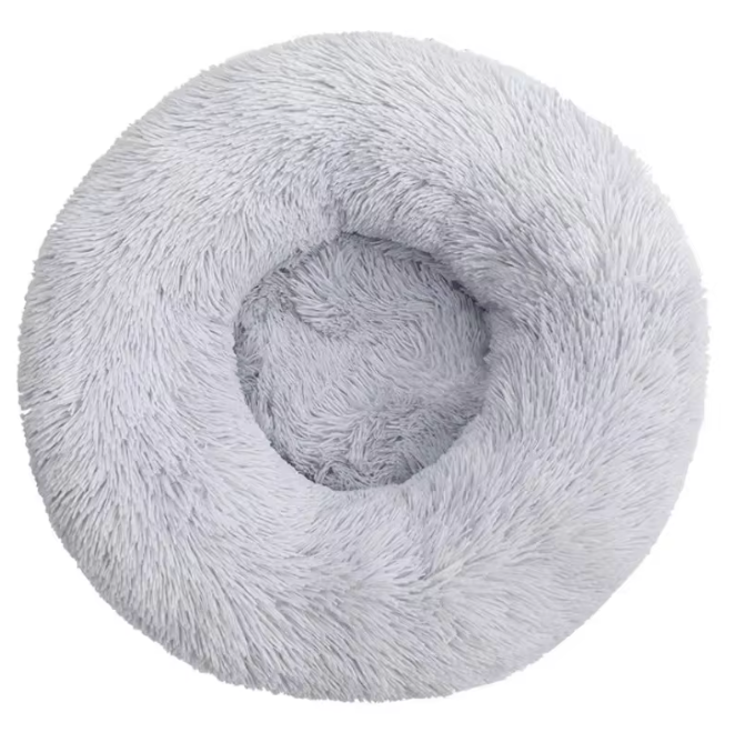 Round Plush Dog Bed – Soft Washable Calming Pet Bed (40–90cm)