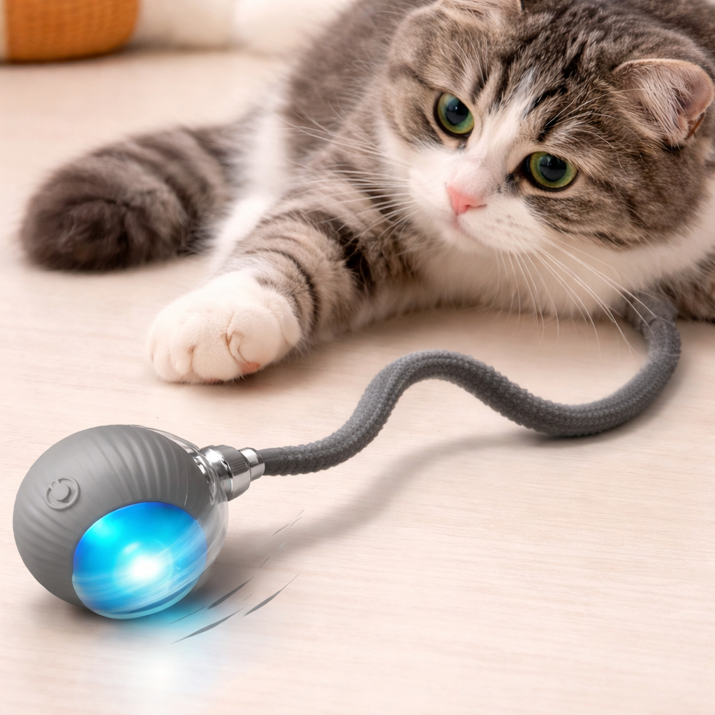 Smart Cat Toy Ball – USB Rechargeable Automatic Rolling Ball